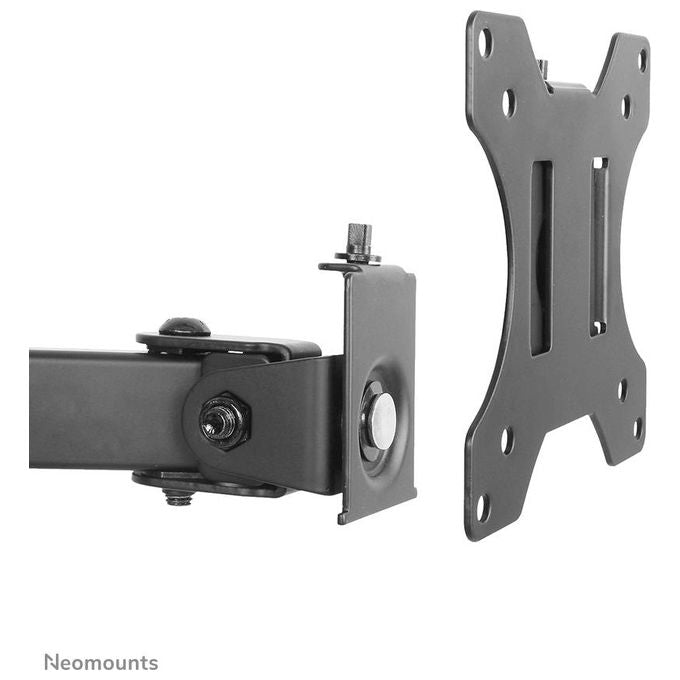Neomounts FPMA-D550BLACK Braccio per Monitor Regolabile Altezza 0-440 mm Rotazione 360° Inclinazione 0-90° VESA 75x75 100x100 mm Gestione Cavi colore Nero