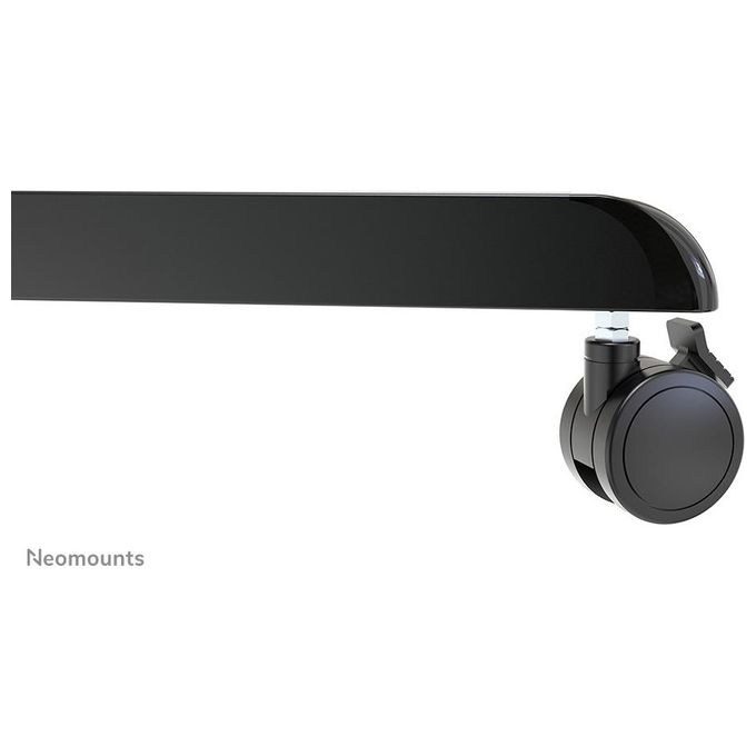 Neomounts NS-M1250BLACK Carrello TV 37-70'' Rotazione 90° Inclinazione Regolabile 4 Ruote con Freno Mensola Integrata VESA 200x200-600x400 mm Peso Max 70 Kg colore Nero