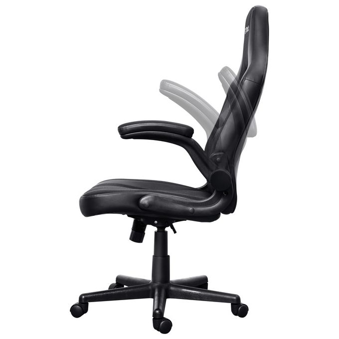 Trust 25128 GXT 703 RIYE Sedia Gaming Universale braccioli regolabili gas lift classe 4 portata 140 Kg colore Nero