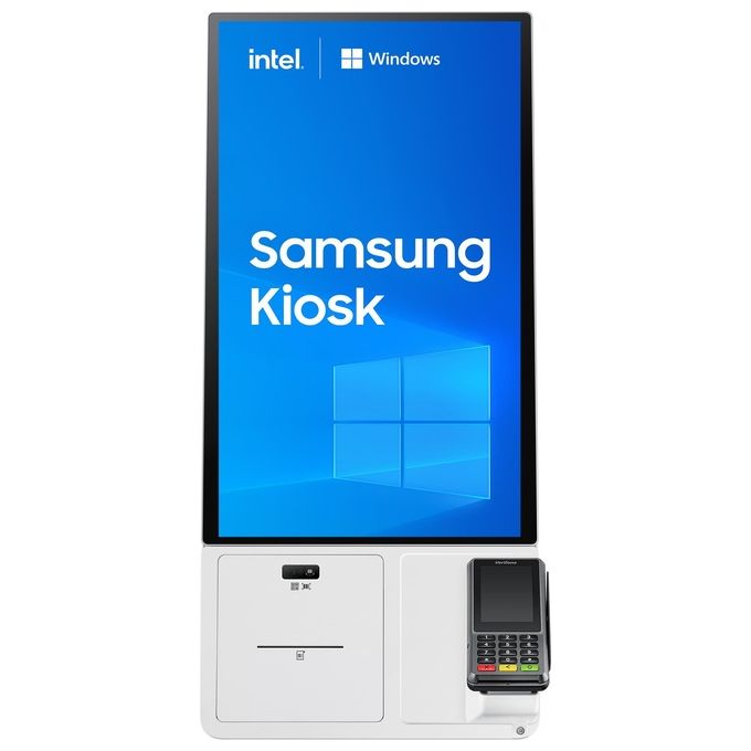 Samsung LH24KMC3BGCXEN KM24C-3 Kiosk Design Monitor LED 24'' Full HD Touch Screen Capacitivo Windows 10 IoT Enterprise Intel Core i3 colore Bianco