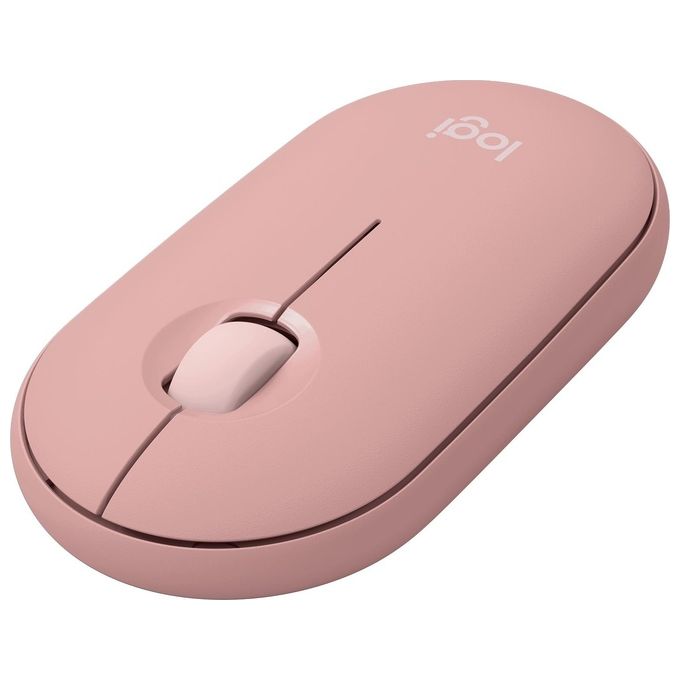 Logitech 910-007014 Pebble 2 M350s Mouse Wireless Bluetooth Ottico 4000 DPI Silenzioso Ambidestro colore Rosa