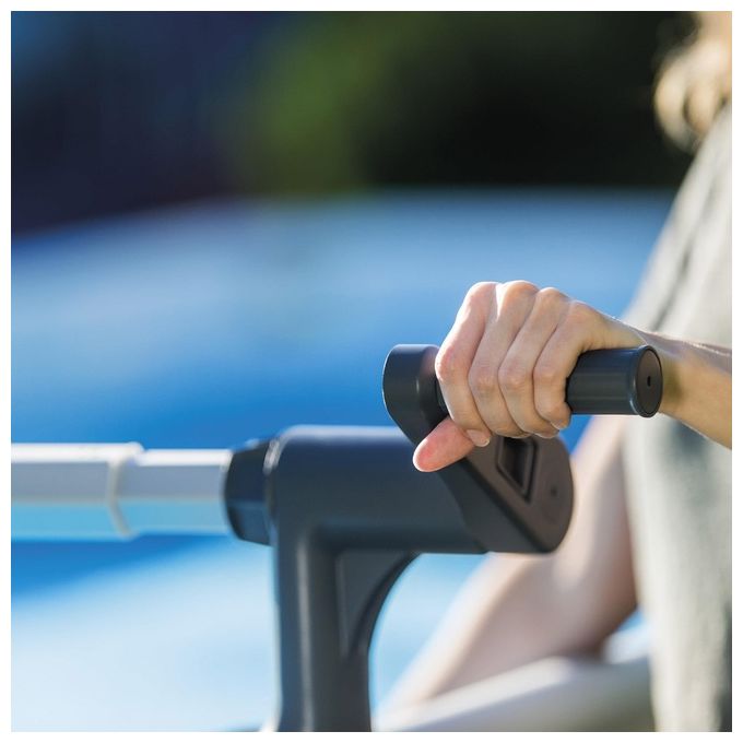 Intex Rullo Per Copertura Solare per Piscine Alluminio e PVC Grigio