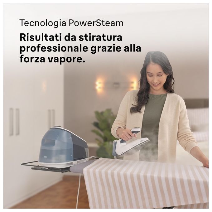 Braun IS5245BL CareStyle 5 Ferro da Stiro con Caldaia 2400W 2 L 6.8 bar Piastra Eloxal Plus FreeGlide 3D colore Blu