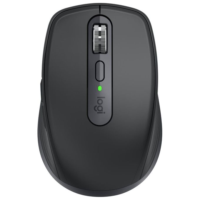 Logitech 910-006929 MX Anywhere 3S Mouse Wireless Compatto 8000 DPI Bluetooth RF Clic Silenzioso 6 Tasti USB-C colore Grafite