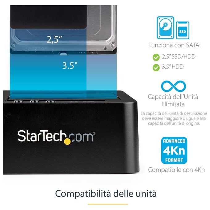 StarTech.com Usb 3.0 - Esata 2.5 - 3.5'' Hdd Ssd Duplicator Dock - Sata 6gbps