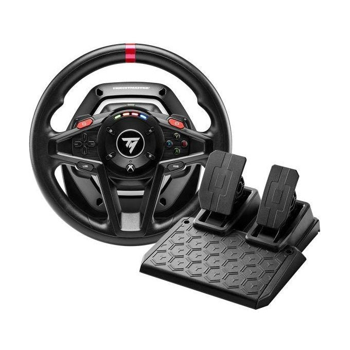 Thrustmaster 457275 T128 SimTask Pack Volante Force Feedback con Pedaliera T2PM e Supporto Regolabile USB Cablato per PC e Xbox Serie X-S Xbox One colore Nero