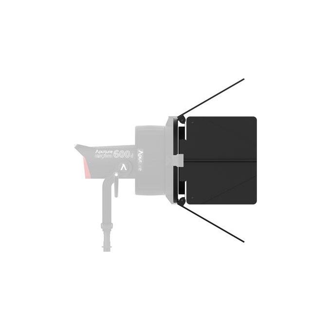 Aputure APA0191A30 F10 Barn Doors Paraluce 8 Alette Regolabili Compatibile F10 Fresnel Montatura Bowens colore Nero