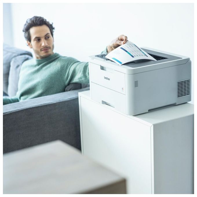 Brother HLL3240CDW Stampante LED a Colori 26 ppm Fronte Retro Automatico Display LCD Wi-Fi LAN USB 256 MB Cassetto 250 Fogli colore Bianco