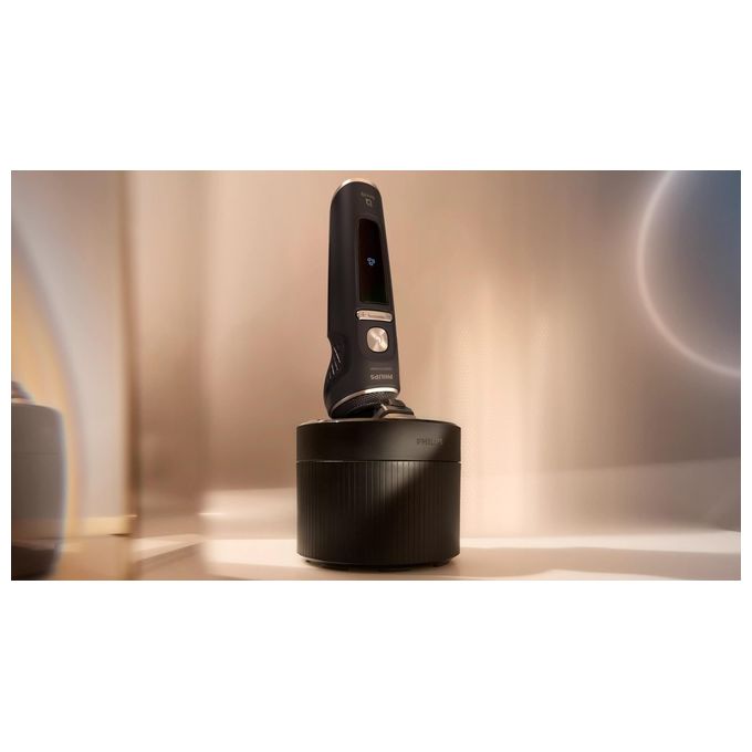 Philips SP9840-32 Shaver S9000 Prestige Rasoio elettrico Rotante Wet and Dry 3 testine autonomia 60 min colore Grigio