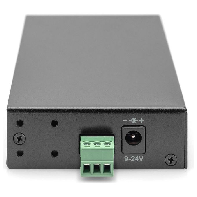 Digitus DA-70257 Industrial Line Hub USB 3.0 4 Porte USB A 5 Gbps Alimentazione 9-24 V Colore Nero