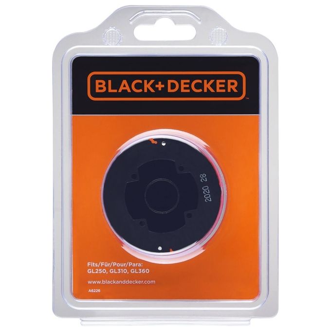 Black+Decker A6226-XJ Rocchetto Filo Ricambio per Tagliabordi 6mt