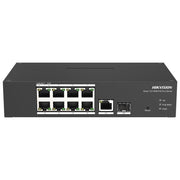 Hikvision DS-3T1310P-SI-HS Switch Gestito Industriale 8 Porte Fast Ethernet PoE 10-100 Mbps 1 Porta Gigabit RJ45 1 Porta Mini GBIC SFP Potenza PoE Totale 110 W colore Nero