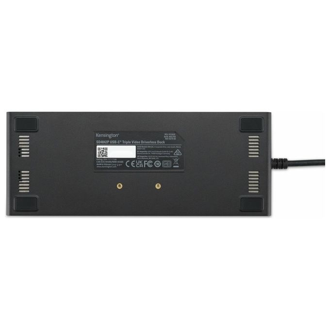 Kensington K32810EU SD4842P Docking Station USB-C Tripla Uscita Video 3 Monitor Full HD 100 W Power Delivery 5 Porte USB 3.2 Gen2 colore Nero