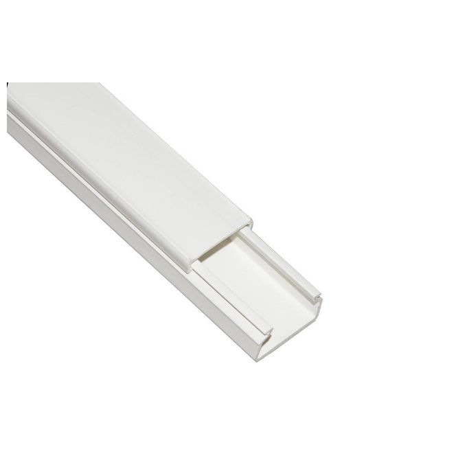 Link canalina passacavi adesiva in pvc mm 25x16 mt 2 con coperchio scorrevole Bianco