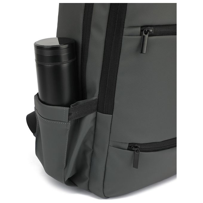 Celly BUSINESSBPACKGR Zaino per Computer Portatile fino a 15.6'' in Nylon con 2 Scomparti e Chiusura a Cerniera colore Grigio
