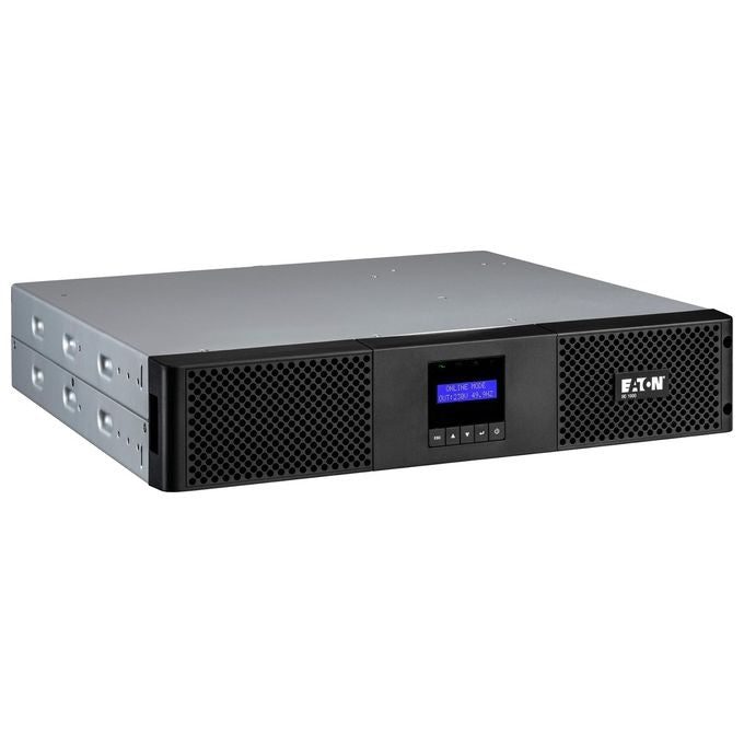 Eaton S9164775 9E1000IR Gruppo di Continuita' UPS Doppia Conversione Online 1 kVA 900 W 4 Prese AC C13 Forma d'Onda Sinusoidale Display LCD Comunicazione USB e Seriale RS-232 colore Nero