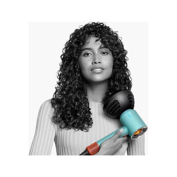 Dyson 515276-01 Supersonic Nural Asciugacapelli 1600W Motore V9 3 Velocita' 4 Temperature con Accessori colore Blu Arancione