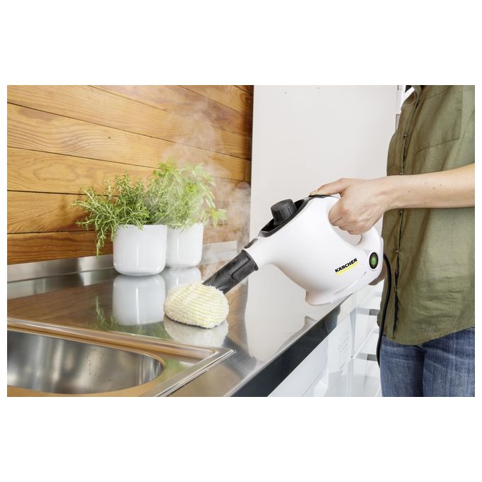 Kärcher SC 1 EASYFIX Pulitore a Vapore Portatile 1200 W 3 bar 0,2 L superficie 20 m² colore Bianco