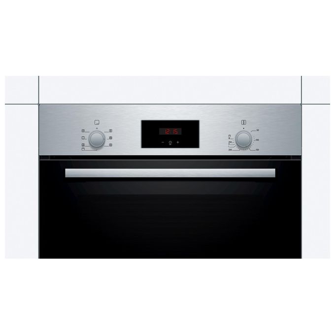 Bosch HBF113BR1S Serie 2 Forno da incasso Elettrico Ventilato 66 L Classe A Grill 3300W (59.5x59.4x54.8 cm) colore Acciaio inossidabile