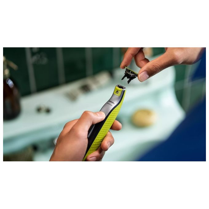 Philips QP420-50 OneBlade 360 Testina di Ricambio Rasoio 2 Lame Acciaio Inossidabile colore Argento