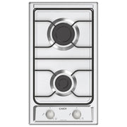 Candy CHW23X Idea Piano cottura a gas 28.8 cm 2 fuochi accensione elettronica griglie smaltate colore Inox