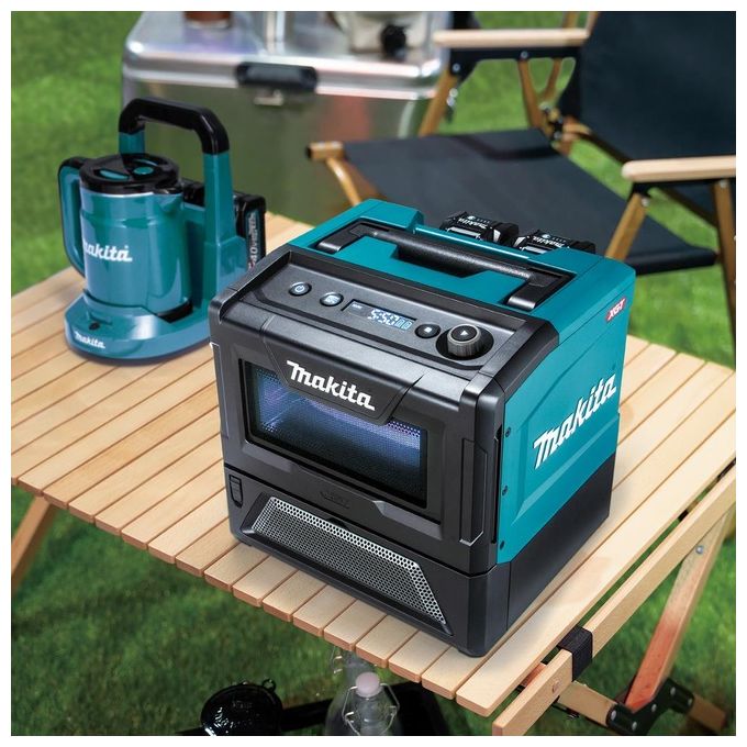 Makita MW001GZ Microonde Cordless 8 L 500 W con Display LED e Controllo Elettronico colore Nero Verde