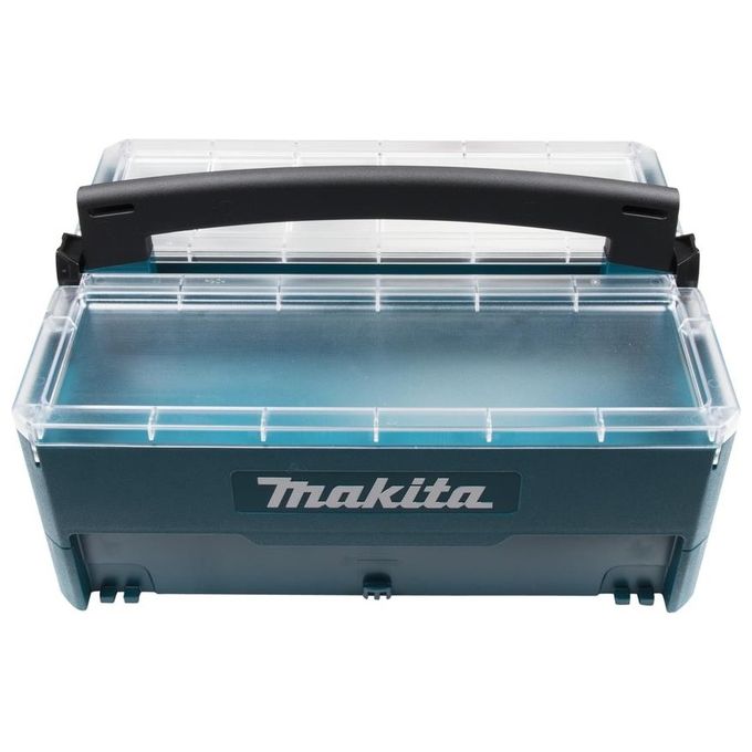 Makita P-84137 Cassetta degli attrezzi pieghevole impilabile con sistema MAKPAC con 5 inserti rimovibili colore Blu