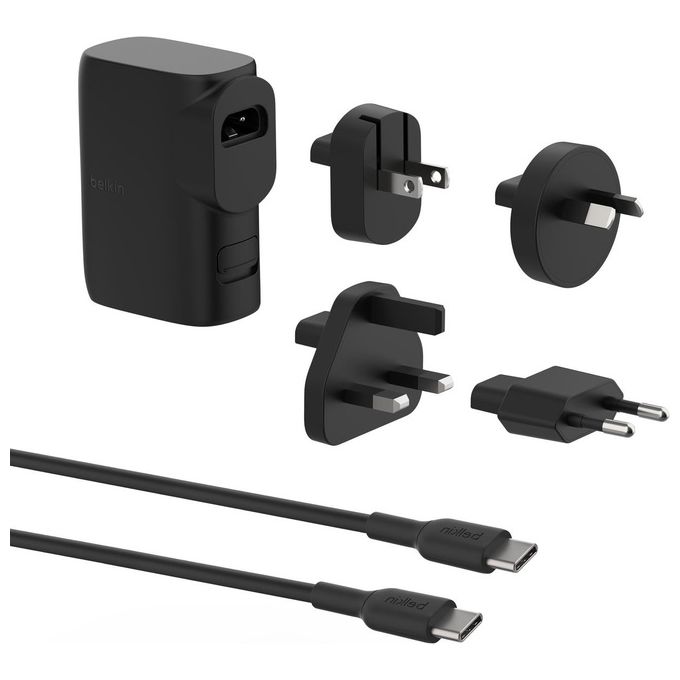 Belkin BPZ003 BoostCharge Caricabatteria da Parete e Power Bank 25W USB-C PD 3.0 PPS 5000mAh 2 Porte Portatile Ricarica Veloce colore Nero
