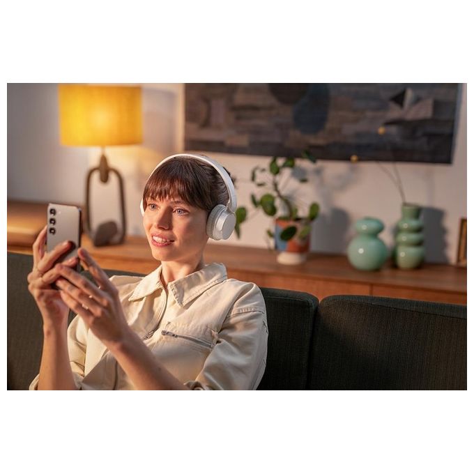 Philips TAH3209WT-00 Cuffia On-ear Wireless Bluetooth 5.3 Autonomia 25h Ricarica Rapida USB-C colore Bianco