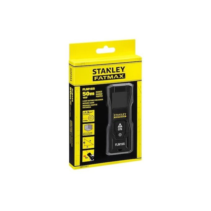 Stanley FMHT77165-0 FatMax Misuratore Laser 50 m precisione 1,5 mm batteria Li-Ion ricaricabile USB colore Nero