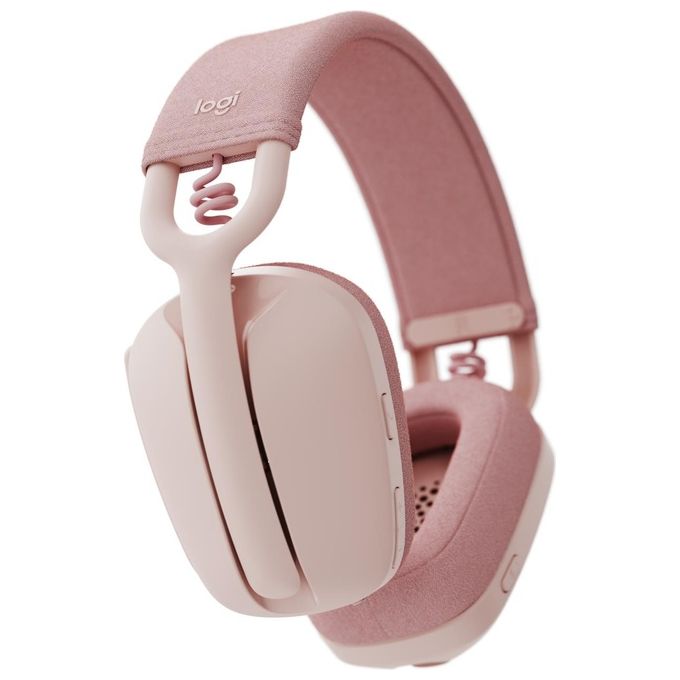 Logitech 981-001224 Zone Vibe 100 Cuffie Wireless Over-Ear con Microfono Cancellazione Rumore Bluetooth 5.2 Multipoint Fino a 30 Metri 18 Ore Batteria Colore Rosa