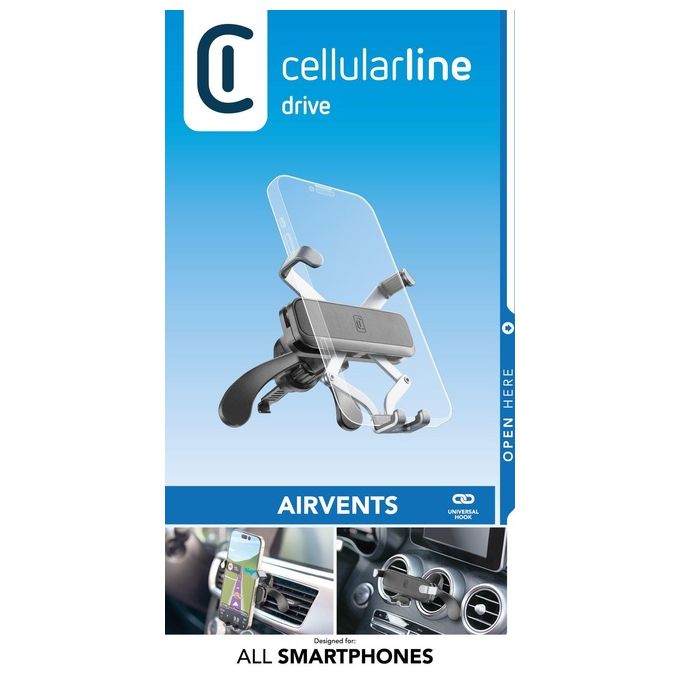 Cellular Line Supporto Auto per Smartphone Slide Fit Universal