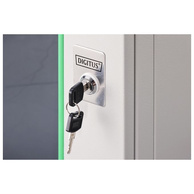Digitus Armadio Rack 19'' 12 Unita' da Muro 505x600x600 Grigio Porta Vetro