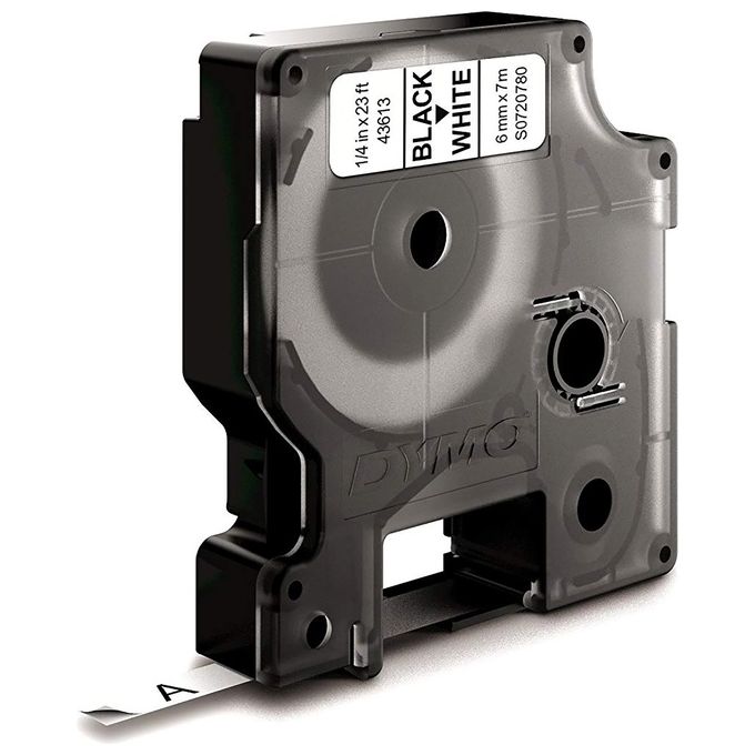 Dymo Nastro D1 6mmx7m Nero Bianco