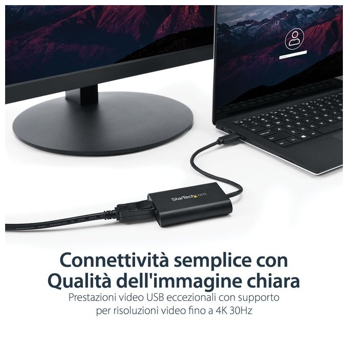 Startech Adattatore Usb a Displayport Usb 3.0 4K 30hz Usb a Dp