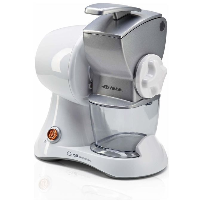 Ariete 448 Gratì Professional . Grattugia professionale dotata di tramoggia in metallo. Contenitore estraibile e coperchio salvafreschezza. Potenza 120w.