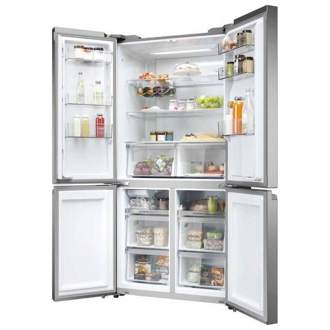 Haier HCR5919EHMP Cube 90 Serie 5 Frigorifero Americano Side by Side 525 L 190 cm Classe E 38 dB Total No Frost colore Inox