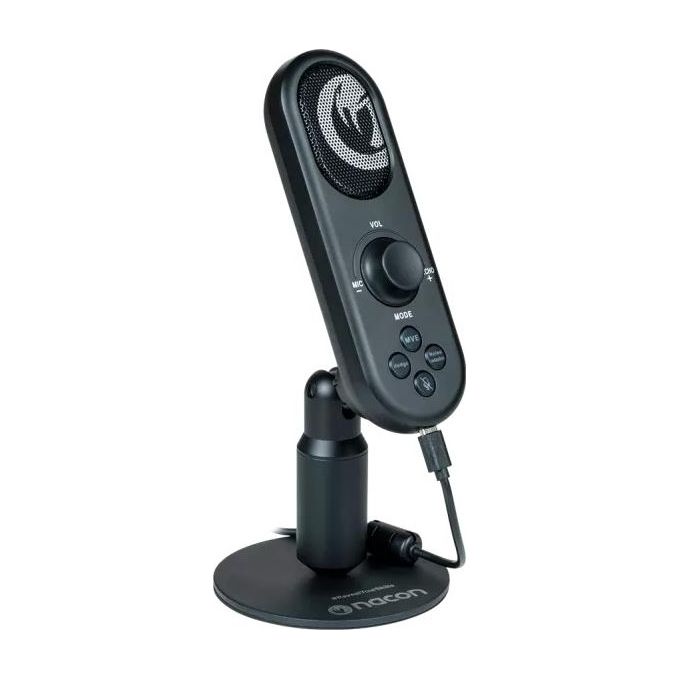 Nacon Microfono Usb Streaming per Pc Game Nero