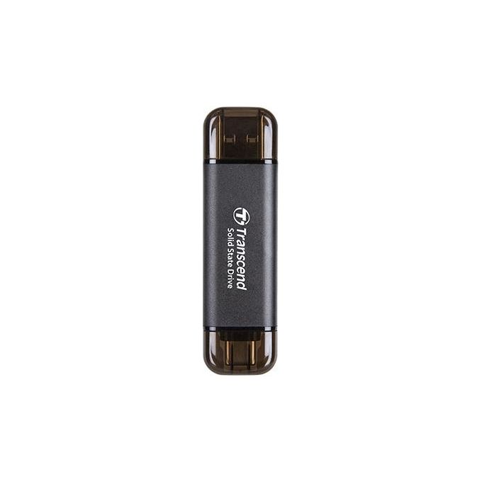 Transcend TS512GESD310C ESD310C SSD esterno portatile 512 GB USB 3.2 Gen 2x2 Type-C e Type-A velocita' fino a 1050 MB-s colore Nero