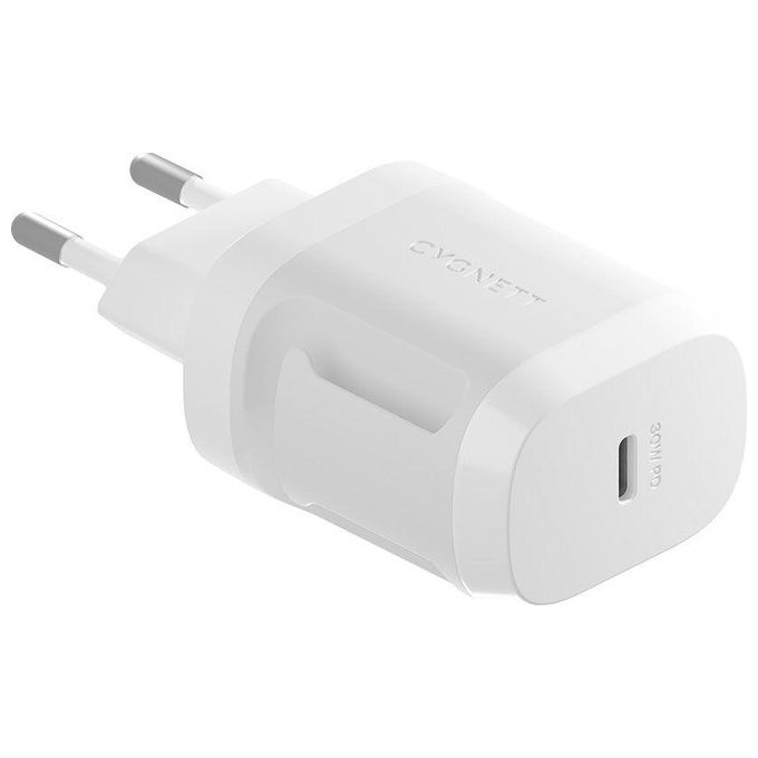 Cygnett CY4123PDWLCH PowerMaxx Caricabatterie da Muro USB-C 30W Power Delivery Ricarica Rapida colore Bianco
