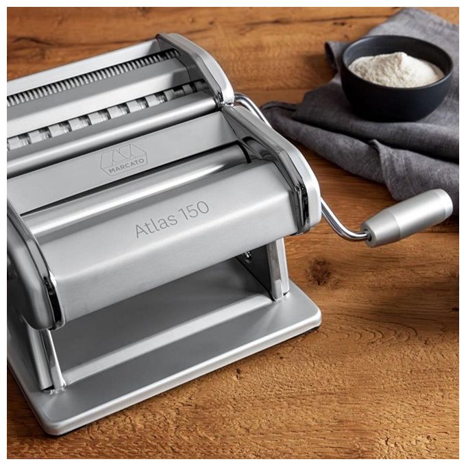 Marcato AT-150-POWD-GRI Atlas 150 Macchina per Pasta Manuale Sfogliatrice 150 mm 10 Posizioni colore Ice