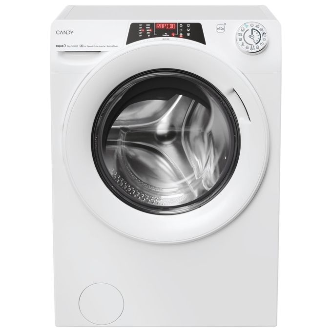 Candy RapidÓ ECO, Lavatrice 9kg, 1400 giri, Classe A, Bianco, RO 496DWM7-1-S