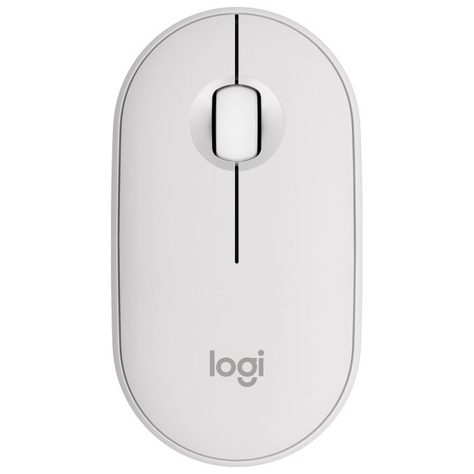 Logitech Pebble 2 M350s Mouse Ambidestro RF senza Fili  Bluetooth Ottico 4000 DPI Offwhite