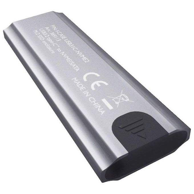 Techly I-CASE USB31C-NVME2 Box Esterno SSD M.2 NVMe SATA USB 3.2 Gen 2 10 Gbit-s colore Grigio