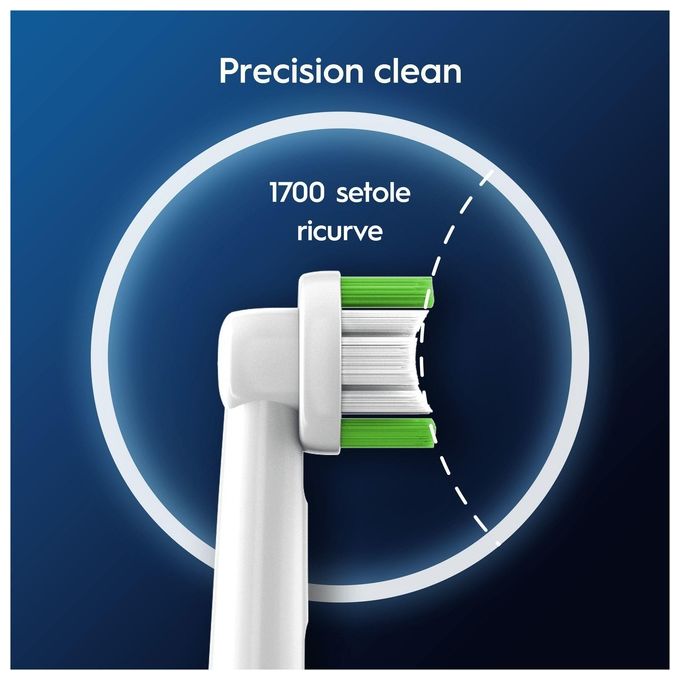 Oral-B Pro Precision Clean Testine di Ricambio Spazzolino Elettrico 3 Pezzi Setole Indicator colore Bianco