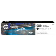 HP 981X L0R12A, Cartuccia Inchiostro Originale, da 11000 Pagine, ad Alta Capacita', Compatibile con le Stampanti HP PageWide Serie Enterprise Color 556 e Serie Enterprise Color Flow MFP 586z, Nero
