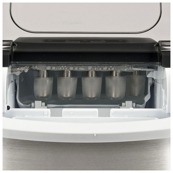 G3 Ferrari G20139 ARTIKO Fabbricatore di Ghiaccio Portatile 12 Kg 24h 1400 Cubetti 2 Misure colore Nero Acciaio inox