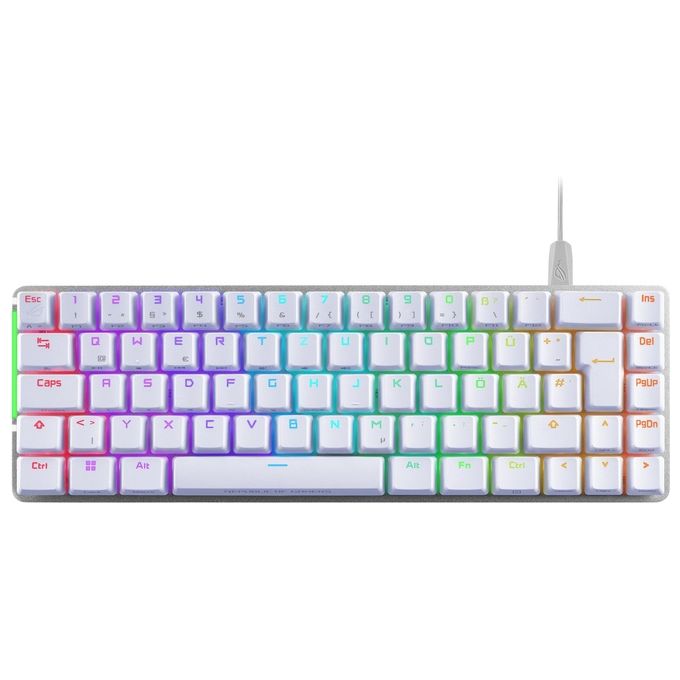Asus 90MP0346-BKIA10 ROG Falchion Ace Tastiera Gaming Meccanica 65% Switch NX Rossi RGB PBT Layout IT colore Bianco