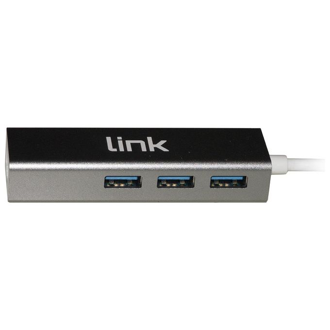 Link Hub Usb-C con 3 Porte Usb 3.0 + Gigabit