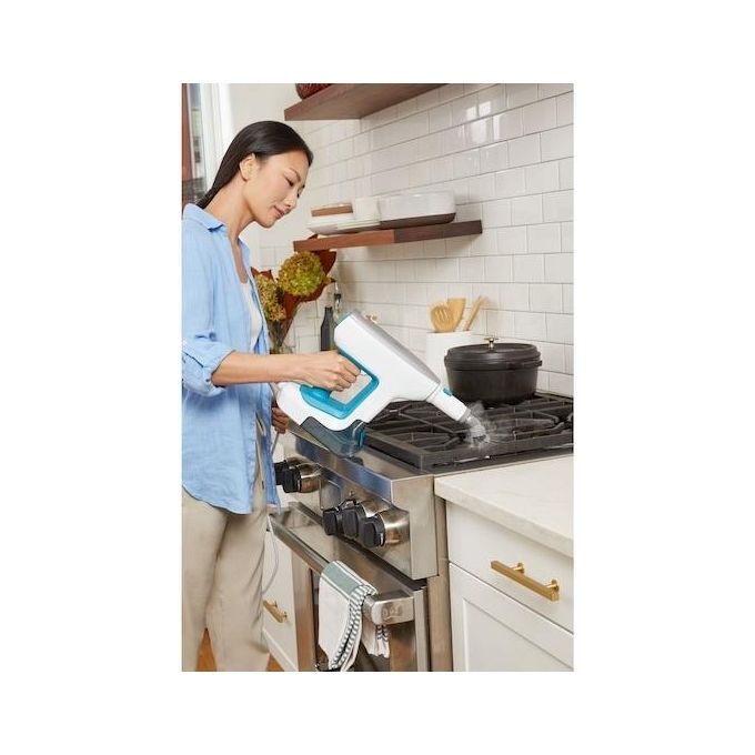 Black and Decker BHSM15FX08 Pulitore a Vapore Portatile 1500 W 0,5 L 8 Accessori riscaldamento 30 s colore Bianco